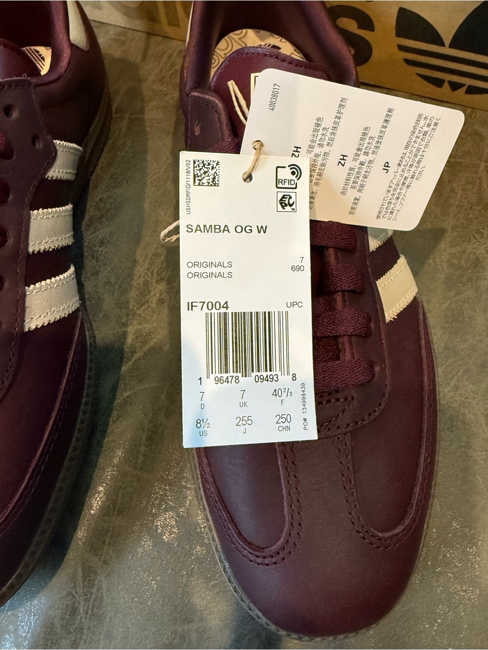adidas Samba OG WMNS “Maroon Crystal Sand” IF7004 - Picture 8 of 10